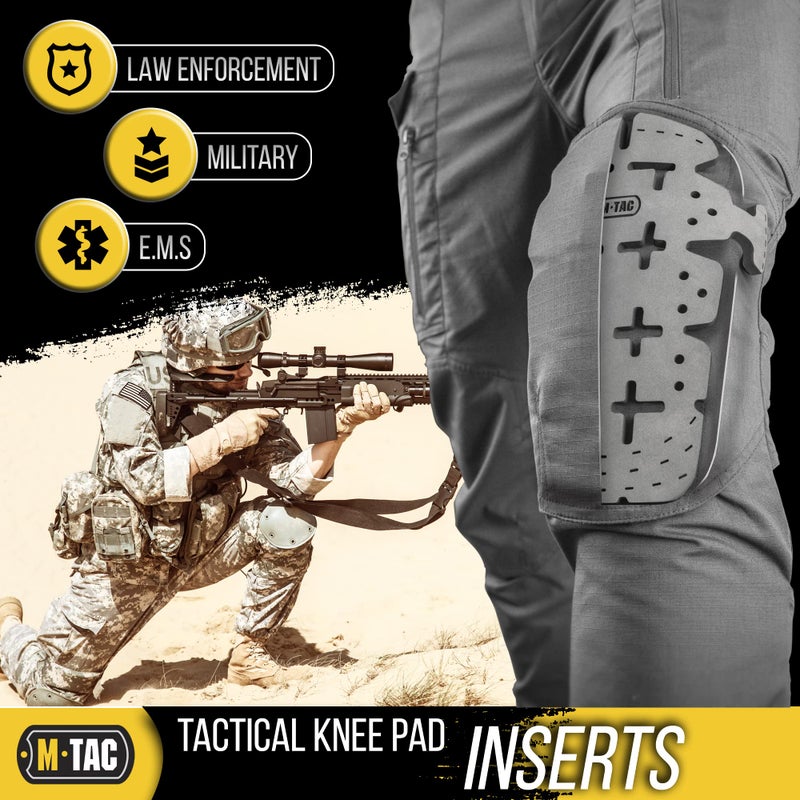 M-Tac Knee Pad Inserts for Men and Women (2 PCs) - A Pair of Knee Pads for Construction and Tactical Pants - Memory Foam Knee Pads for Work (Black) - Image 3